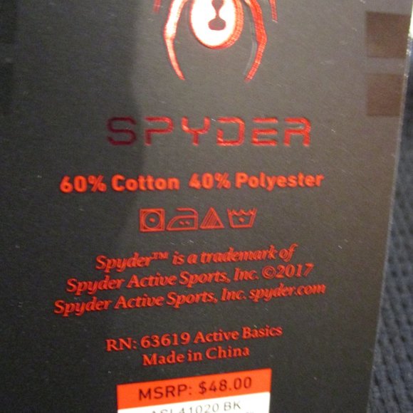 Spyder NEW Men Small Black Warm Long Sleeve Travel Vacation Outdoors Shirt - Picture 8 of 8